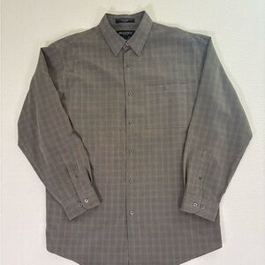 Brandini Men’s Gray Plaid Button-up shirt soft and sleek #business #T0044